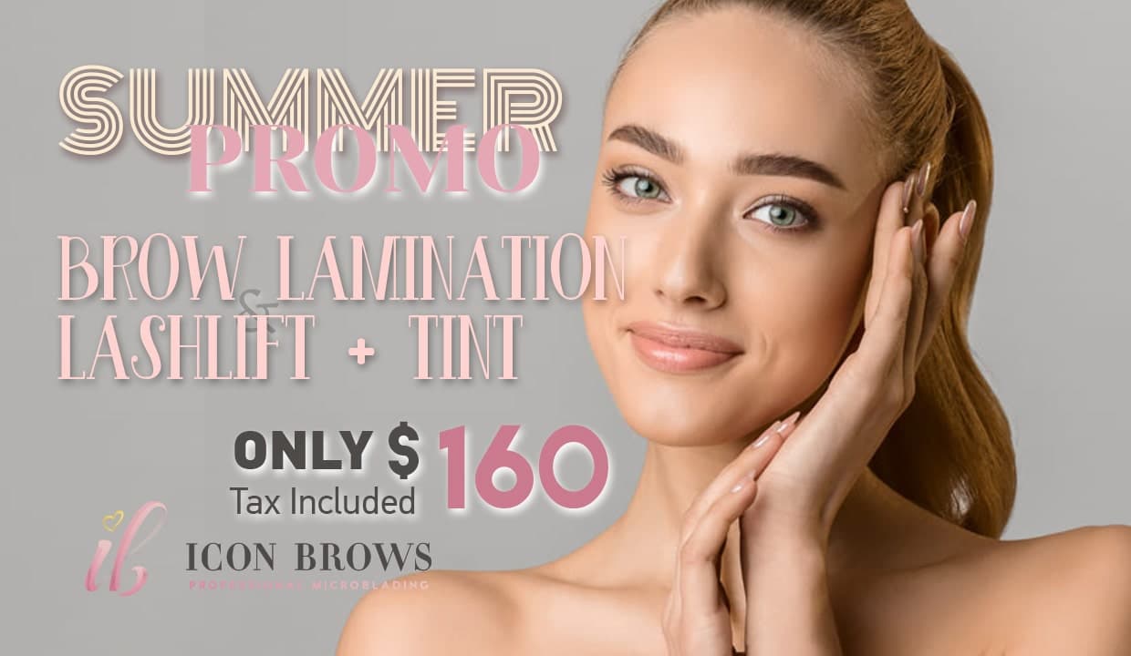 summer promo brow lamination lash lift in toronto